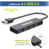 4-Port USB Hub 3.0, YaimhSound USB Splitter for Laptop, Keyboard and Mouse Adapter for Dell, Asus, HP, MacBook Air, Surface Pro, Acer, Xbox, Flash Drive, HDD, Console, Printer, Camera view 2