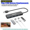 4-Port USB Hub 3.0, YaimhSound USB Splitter for Laptop, Keyboard and Mouse Adapter for Dell, Asus, HP, MacBook Air, Surface Pro, Acer, Xbox, Flash Drive, HDD, Console, Printer, Camera view 3