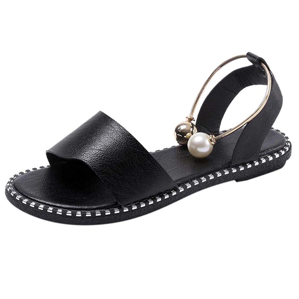 ZBYY Flat Sandals for Women Open Toe Slip on Shoes Summer Low Heels Dressy Flat Sandals Casual Beach Sandals