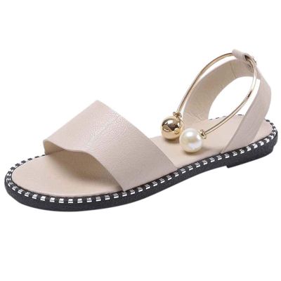 ZBYY Flat Sandals for Women Open Toe Slip on Shoes Summer Low Heels Dressy Flat Sandals Casual Beach Sandals