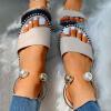 ZBYY Flat Sandals for Women Open Toe Slip on Shoes Summer Low Heels Dressy Flat Sandals Casual Beach Sandals view 3