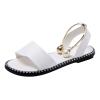 ZBYY Flat Sandals for Women Open Toe Slip on Shoes Summer Low Heels Dressy Flat Sandals Casual Beach Sandals view 1
