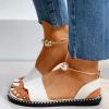 ZBYY Flat Sandals for Women Open Toe Slip on Shoes Summer Low Heels Dressy Flat Sandals Casual Beach Sandals view 2