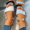 ZBYY Flat Sandals for Women Open Toe Slip on Shoes Summer Low Heels Dressy Flat Sandals Casual Beach Sandals view 3