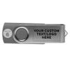6 Swivel USB Flash Drives Pack, 8GB - Customizable Text, Logo - Pocket Size, Long Data Retention - Grey view 1