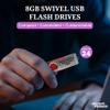 24 Swivel USB Flash Drives Pack, 8GB - Customizable Text, Logo - Pocket Size, Long Data Retention - Red view 4