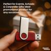6 Swivel USB Flash Drives Pack, 8GB - Pocket Size, Long Data Retention - Red view 3