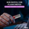 6 Swivel USB Flash Drives Pack, 8GB - Pocket Size, Long Data Retention - Red view 4