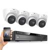 Amcrest 5MP Security Camera System, 4K 8CH PoE NVR, (4) x 5-Megapixel 2.8mm Wide Lens Weatherproof Metal Turret PoE IP Cameras, Built in Mic, Hard Drive Not Included, NV4108E-T1179EW4 (White) view 1