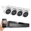 Amcrest 4K Security Camera System w/ 4K 8CH PoE NVR, (4) x 4K (8-Megapixel) IP67 Weatherproof Metal Turret Dome POE IP Cameras (3840x2160), 2.8mm Wide Angle Lens, NV4108E-IP8M-T2599EW4 (White) view 1