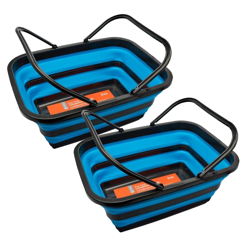S.O.L. Survive Outdoors Longer Flat Pack Collapsible Sink 16L - (Pack of 2)