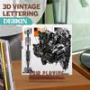 Aikyam Records Now Playing Vinyl Stand - 3D Retro Holder for LP Vinyl Records - Wooden Turntable Accessory - Gift Ideas - Album Display Stand view 2