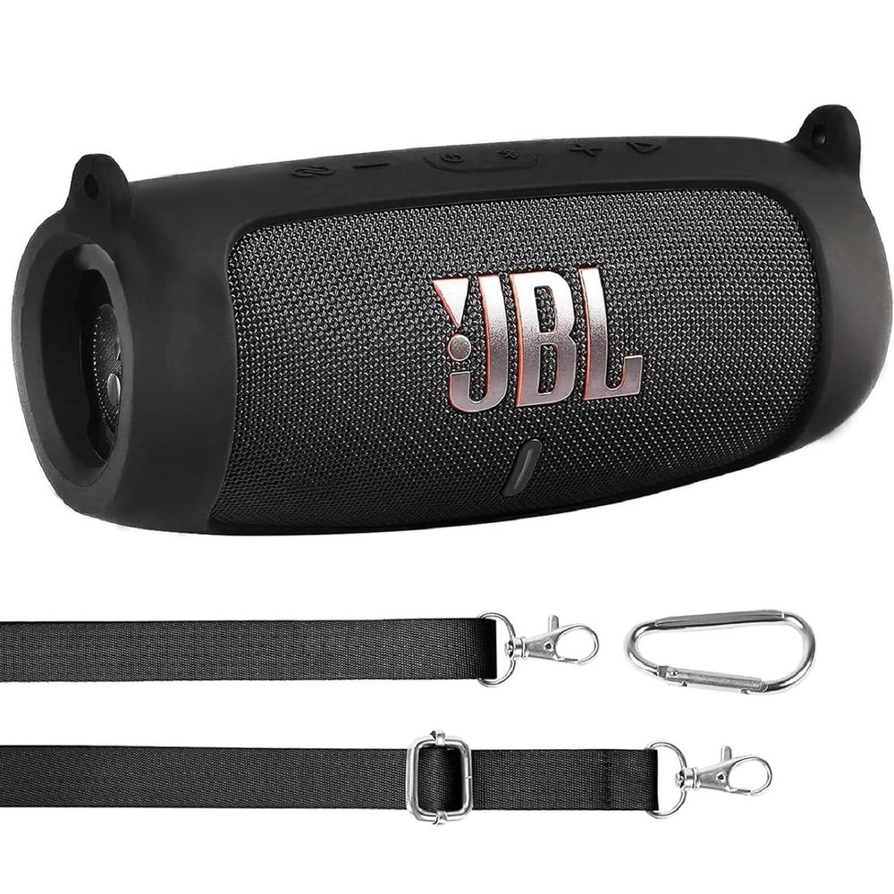 co2CREA for JBL Charge 5 Waterproof Bluetooth Speaker Silicone Cover, Black