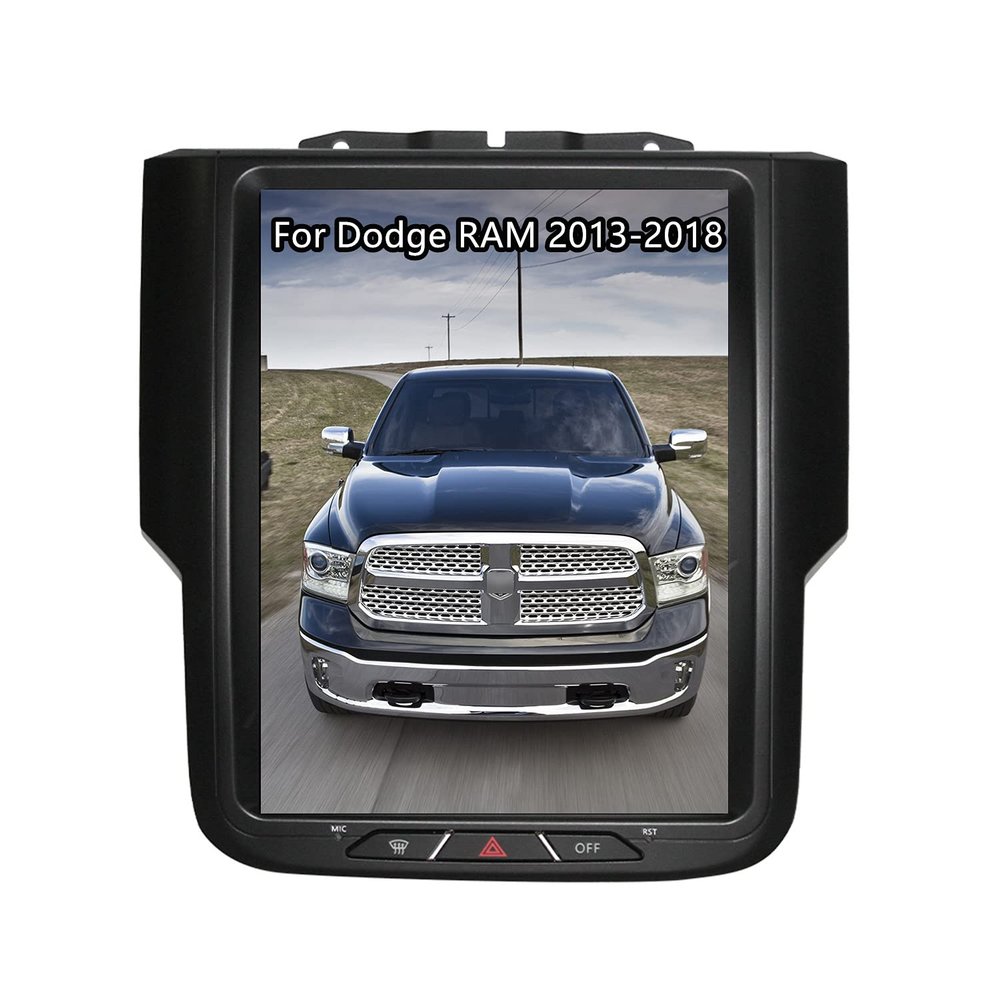 ZWNAV Tesla Style Radio Touchscreen Android for Dodge Ram 1500 2500 3500 2013-2018 Truck Car Stereo Replacement 2 din GPS Navigation Multimedia Player Head Unit Wireless Carplay (2013-2018, 4GB+64GB)