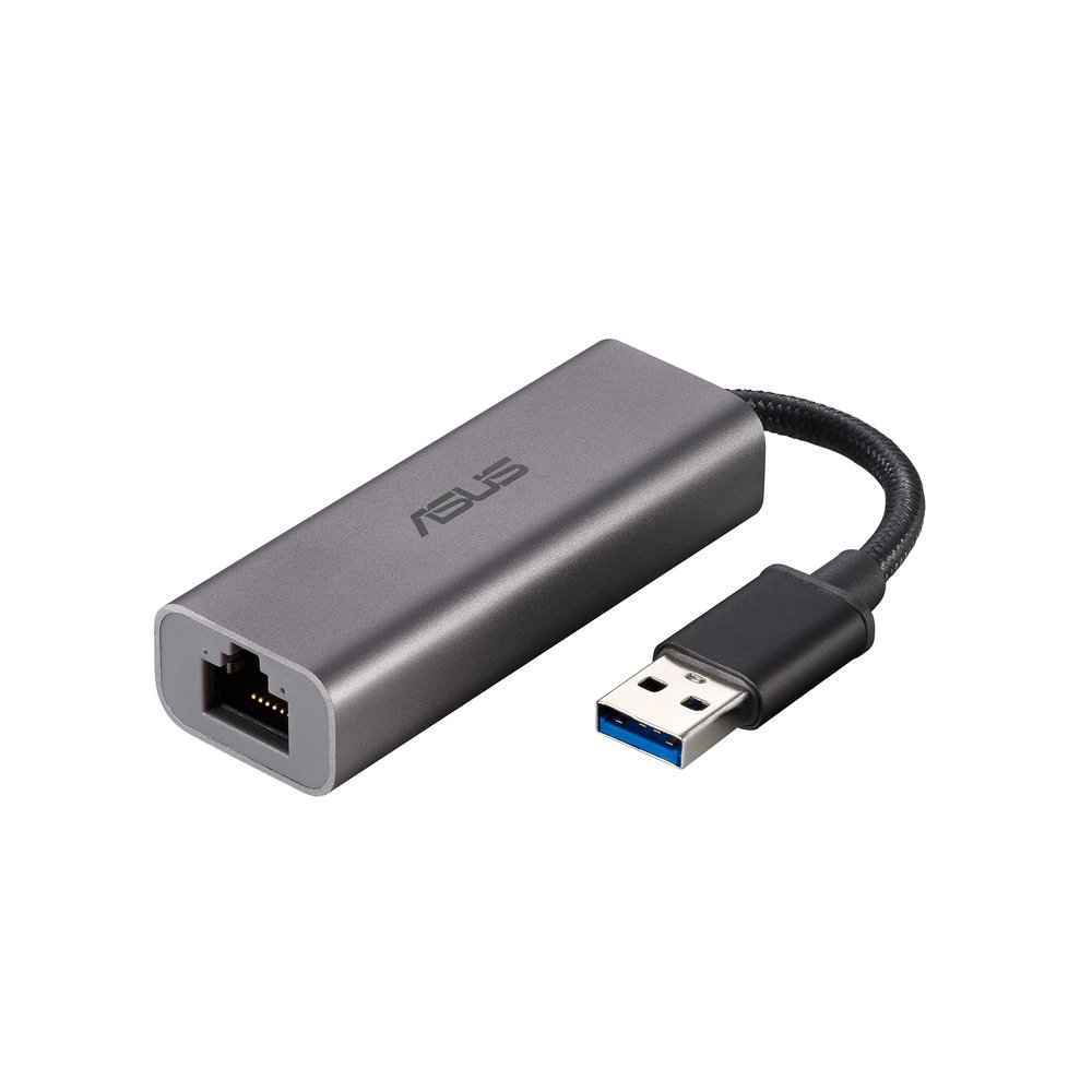 ASUS USB-C2500 2.5G Ethernet USB Adapter Supports Wired Network Connection Mac OS, Linux, Windows, Backward Compatible on 1G/100Mbps, Ideal for Gaming, TAA Compliant