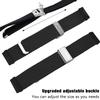 Abanen for Garmin Vivoactive 5 / Venu Sq/Venu 2 Plus Braided Loop Watch Bands, 20mm Elastic Soft Stretchy Nylon Wristband Strap with Adjustable Clasp for Garmin Vivomove 3,Vivoactive 3 (Black) view 4