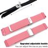 Abanen for Garmin Vivoactive 5 / Venu Sq/Venu 2 Plus Braided Loop Watch Bands, 20mm Elastic Soft Stretchy Nylon Wristband Strap with Adjustable Clasp for Garmin Vivomove 3,Vivoactive 3 (Pink) view 4