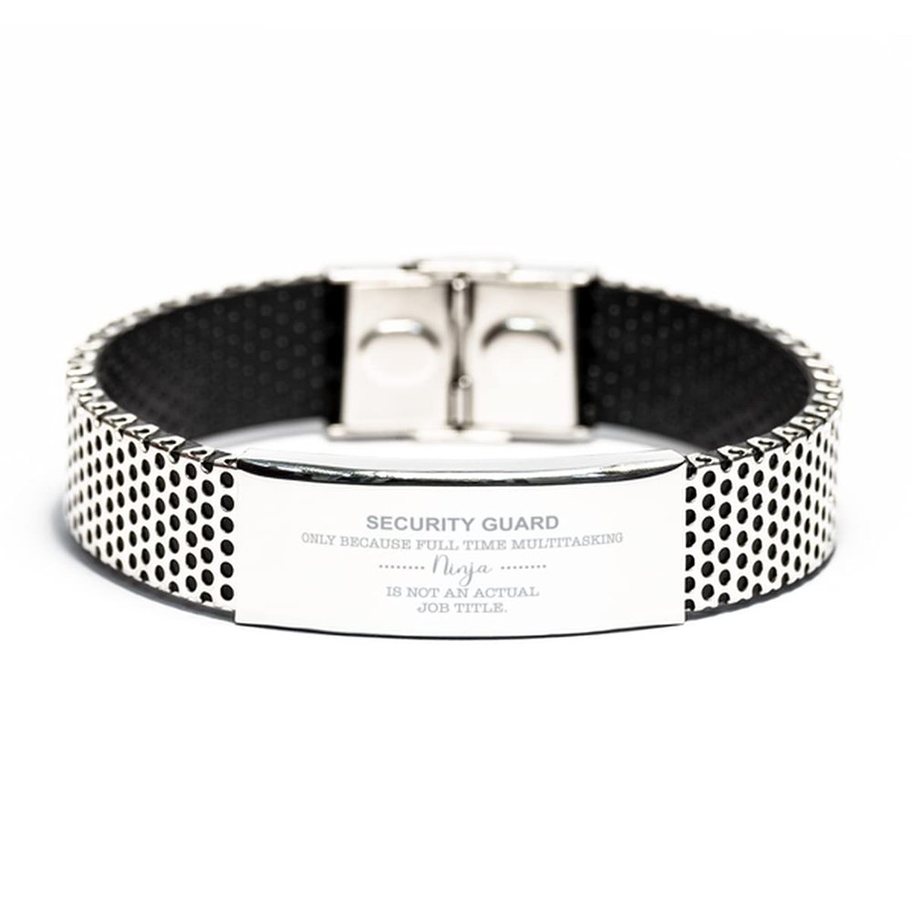 Mugart Security Guard Gifts for Security Guard Stainless Steel Bracelet for Security Guard Gifts for Men him Birthday Gifts for Security Guard Coworker Gifts