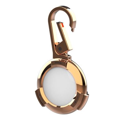 Heave Duty Case for AirTag, Anti-Scratch Protective Skin Metal Cover with Keychain Compatible with AirTags,Stainless Steel Tracker Holder for Car Key/Pet,Easy Attach (Rose Gold)