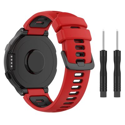 BabyValley Band Compatible with Garmin Forerunner 735XT Soft Silicone Wristband with Tools Replacement Sport Strap for Men/Women (Red+Black)