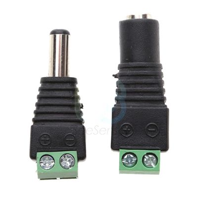5pcs Female +5pcs Male DC Connector 2.15.5mm Power Jack Adapter Plug Cable Connector for LED Strip Light and CCTV Cameras