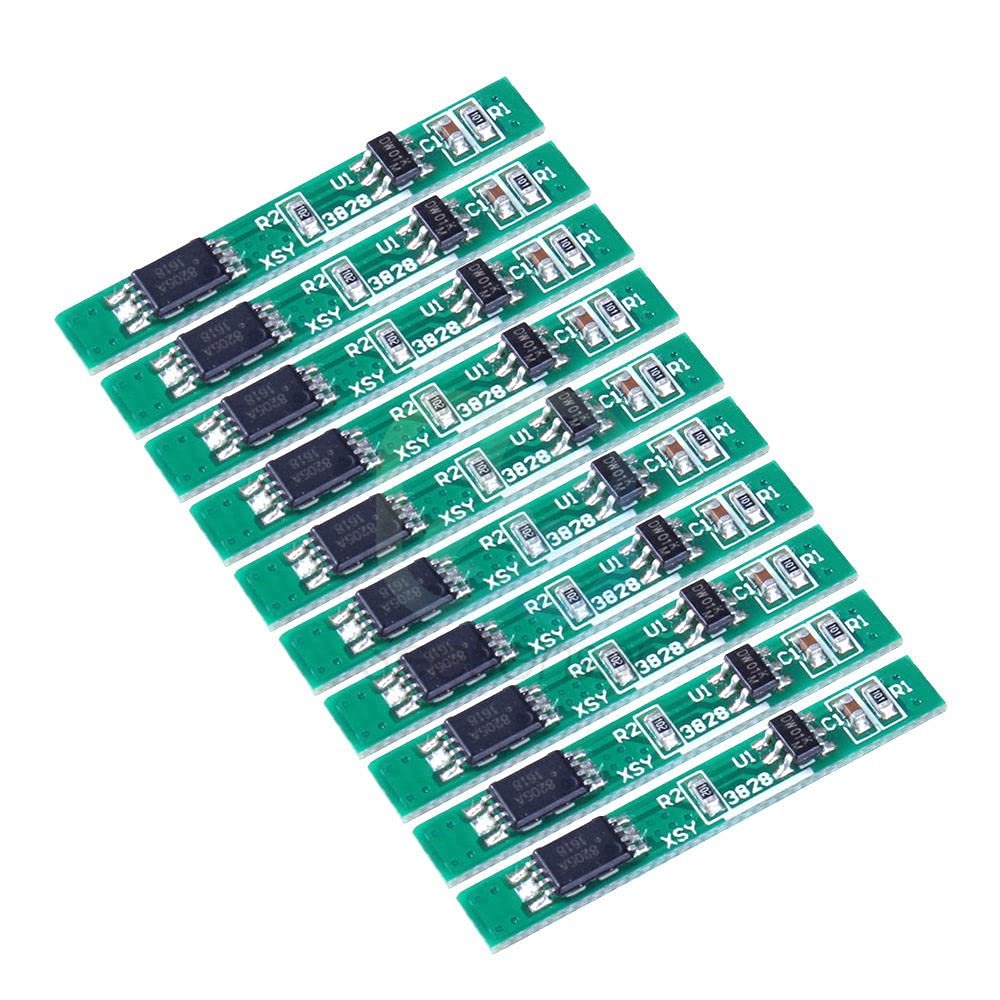 10Pcs 1S 3.7V 2.5A Lithium Battery Protection Board Polymer BMS PCM PCB Over Charge Discharge Li-ion Protect Module