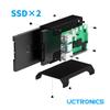 UCTRONICS for Raspberry Pi SSD Case, Pi NAS Metal Vertical Stand for Dual 2.5 SSDs and Pi 5, 4, 3B/3B+ and Other B Models view 4