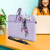 14-15 Inch Laptop Sleeve Shoulder Bag Ladies Women Briefcase for Macbook Pro 14" M4/M3/M2/M1, Macbook Air 15 M4/M3, HP Pavilion x360 14, Dell Inspiron 13, Lenovo Acer ASUS Chromebook 14" Case, Purple view 2