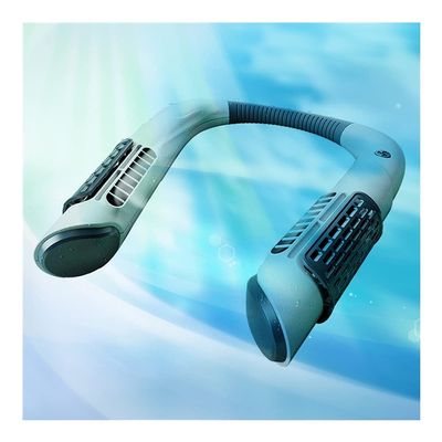 DINGFAN Small Fan, Portable Hanging Neck Sports Fan, Desk Fans Small Quiet Electric, Personal Handsfree Fans, for Sports Portable Lazy Neckband Fan, No Noise (Color : Dark Green)