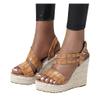 ZBYY Women's Wedge Sandal Ankle Strap Espadrille Platform Shoes Ankle Buckle Open Toe Sandals for Wedding Party Dress view 2