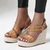 ZBYY Women's Wedge Sandal Ankle Strap Espadrille Platform Shoes Ankle Buckle Open Toe Sandals for Wedding Party Dress view 3