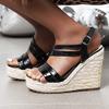 ZBYY Women's Wedge Sandal Ankle Strap Espadrille Platform Shoes Ankle Buckle Open Toe Sandals for Wedding Party Dress view 3