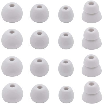 BLLQ Gray Ear Tips Compatible with Beats Flex, Replacement Ear Buds Ear Cap Ear Plug Eartips for Beat s Flex Wireless Earbuds, 8 Pairs, Light Gray [Flex]