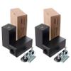 IKEA STUBBARP (BESTA) Legs, Solid Wood, Black-Brown - Set of 4 view 1