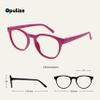 OPULIZE BLU Blue Light Blocking Reading Glasses for Women Men, Cool Round Frame with Anti-Glare Computer and Gaming Eyewear, UV and Eyestrain Protection, Pink Purple +3.50 (Pack of 2) view 2