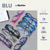 OPULIZE BLU Blue Light Blocking Reading Glasses for Women Men, Cool Round Frame with Anti-Glare Computer and Gaming Eyewear, UV and Eyestrain Protection, Black Puple +1.00 (Pack of 2) view 4