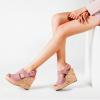 ZBYY Women's Platform Sandals Open Toe Buckle Ankle Strap Chunky Platform Sandals Espadrille Gladiator Wedge Sandal view 2