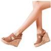 ZBYY Women's Platform Sandals Open Toe Buckle Ankle Strap Chunky Platform Sandals Espadrille Gladiator Wedge Sandal view 4