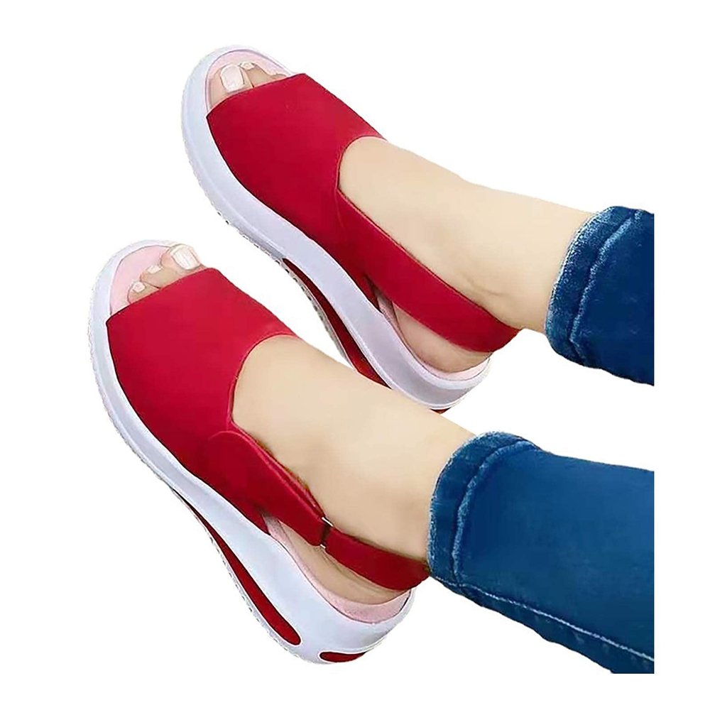 ZBYY Women's Platform Sandals Comfort Wedge Sandals Summer Sexy Sandals Ankle Strap Flat Slip On Wedges Shoes