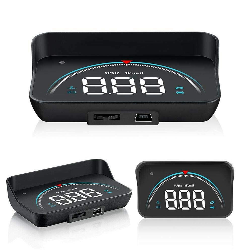 5.5"Big Screen Windshield HUD Head Up Display OBD2 EOBD L/H Speed Warning System