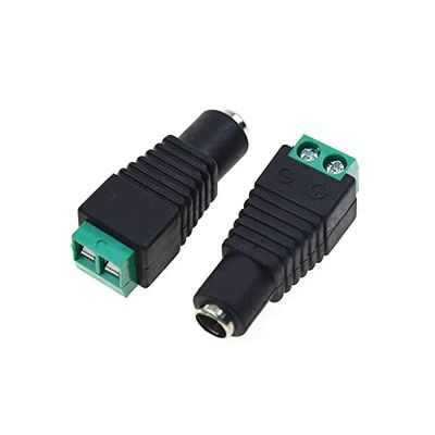 10Pcs 12V Male Female 5.5x2.1MM ?or 5.5x2.5MM DC Power Jack Plug Adapter Connector for CCTV Camer (10Pcs 5.5x2.1MM Female)