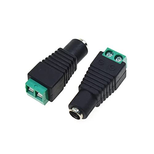 10Pcs 12V Male Female 5.5x2.1MM ?or 5.5x2.5MM DC Power Jack Plug Adapter Connector for CCTV Camer (10Pcs 5.5x2.5MM Female)