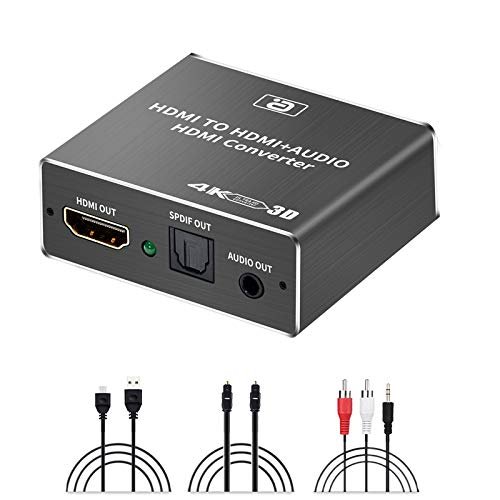 Audio HDCP + Optical TOSLINK SPDIF + 3.5mm Audio Converter 4K x 2K 3D Audio Splitter
