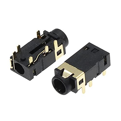 10Pcs 3.5Mm Dip Headphone Socket Audio Socket Pj-342 Surface Mounted 6 Feet Double Track Gold Plated PJ342