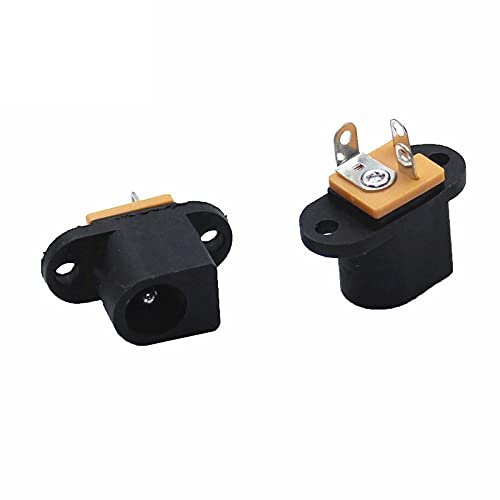 10Pcs DC017 DC-017 DC Female Power Socket 5.5mm2.1mm with Ear Screw Hole 5.52.1MM DC Socket Adapter Connector Jack