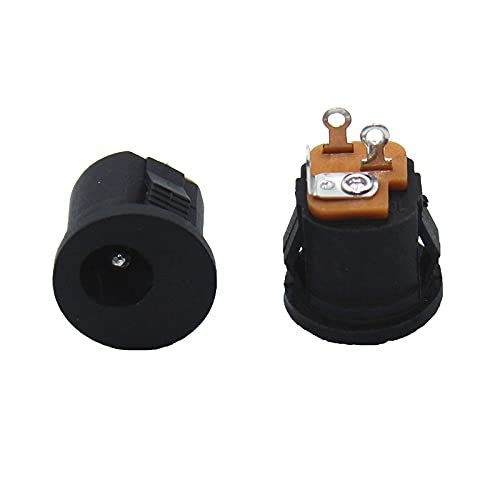 10Pcs DC022 DC-022K 5.52.1/5.5 x 2.1mm DC Power Socket/DC Connector Panel Mounting DC-022 with Card Slots
