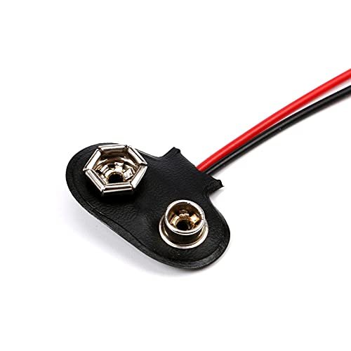 100pcs/lot 9V Battery Snap Connector Clip Lead Wires Holder 15cm Length