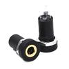 100PCS PJ392A 3.5MM Audio Jack Socket 3 Pole Black Stereo Solder Panel Mount Gold with Nuts PJ-392A view 1
