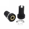 100PCS PJ392A 3.5MM Audio Jack Socket 3 Pole Black Stereo Solder Panel Mount Gold with Nuts PJ-392A view 2