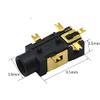 10pcs PJ-209 PJ209 Stereo Jack 2.5mm 2.5 mm Golden Female Headphone Socket view 3